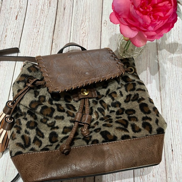 Bags Boutique Leopard Print Backpack Purse Poshmark